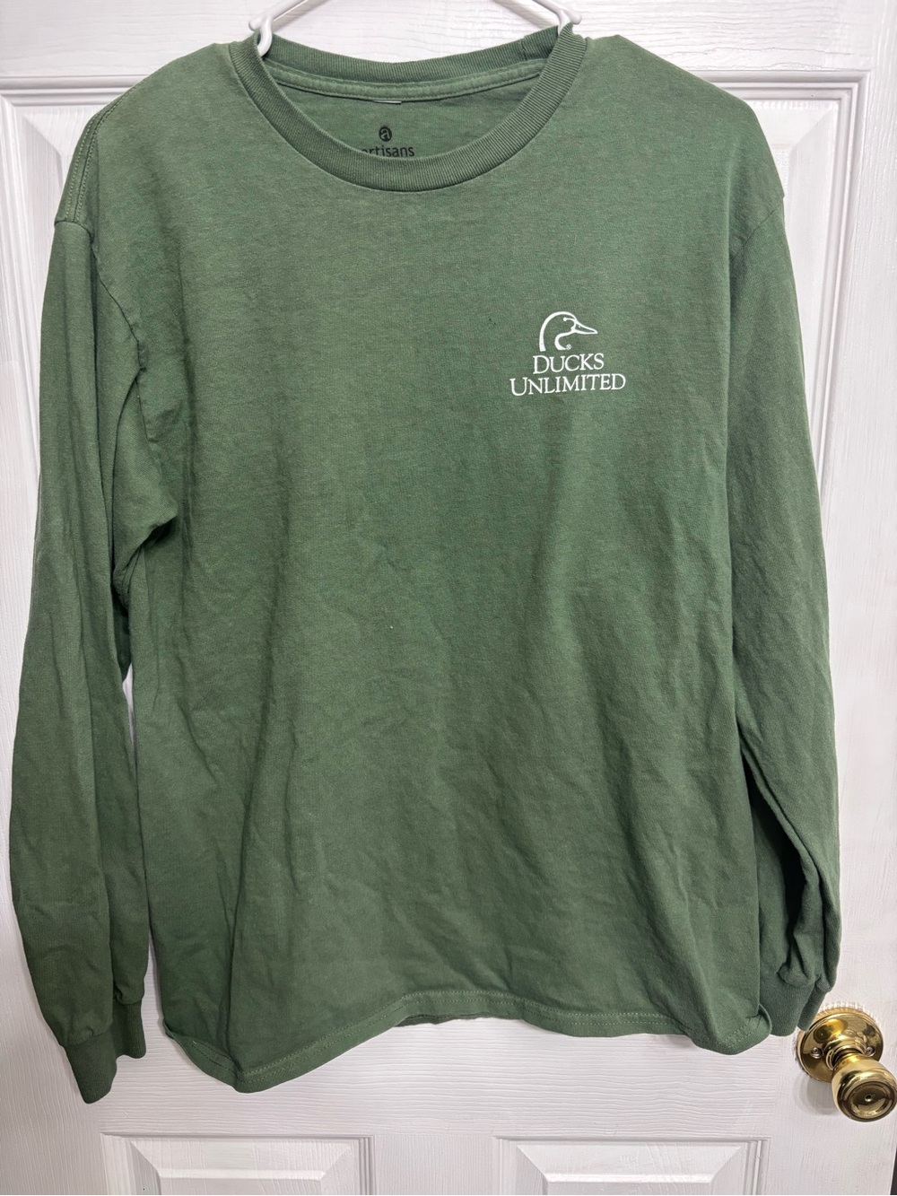 Artisan Ducks Unlimited Long-Sleeve Tee in Olive Green